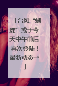 台风“蝴蝶”或于今天中午前后再次登陆！最新动态→