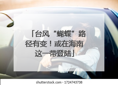 台风“蝴蝶”路径有变！或在海南这一带登陆