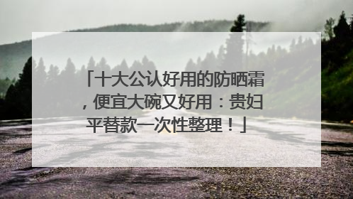 十大公认好用的防晒霜，便宜大碗又好用：贵妇平替款一次性整理！