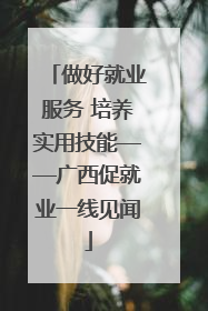 做好就业服务 培养实用技能——广西促就业一线见闻