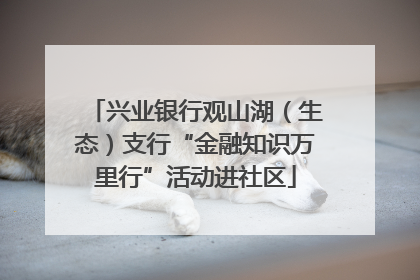 兴业银行观山湖（生态）支行“金融知识万里行”活动进社区