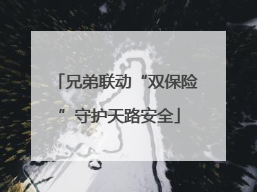 兄弟联动“双保险”守护天路安全