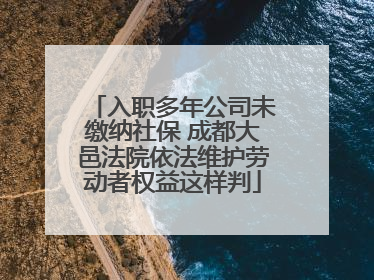 入职多年公司未缴纳社保 成都大邑法院依法维护劳动者权益这样判