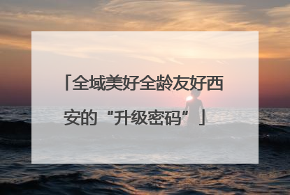 全域美好全龄友好西安的“升级密码”