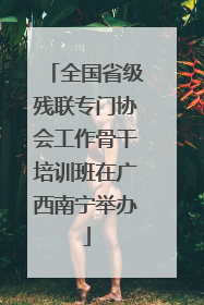 全国省级残联专门协会工作骨干培训班在广西南宁举办
