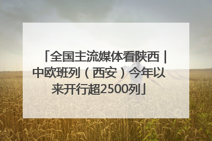 全国主流媒体看陕西｜中欧班列（西安）今年以来开行超2500列