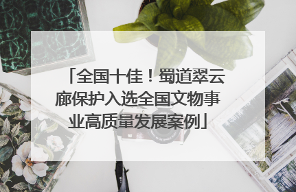 全国十佳！蜀道翠云廊保护入选全国文物事业高质量发展案例