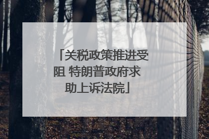 关税政策推进受阻 特朗普政府求助上诉法院