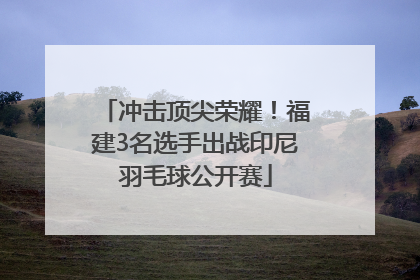 冲击顶尖荣耀！福建3名选手出战印尼羽毛球公开赛
