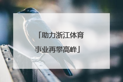 助力浙江体育事业再攀高峰