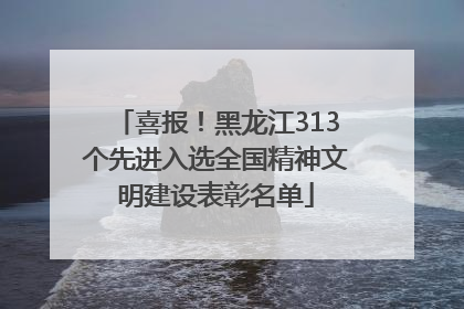 喜报！黑龙江313个先进入选全国精神文明建设表彰名单