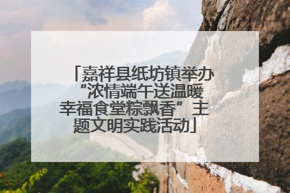 嘉祥县纸坊镇举办“浓情端午送温暖 幸福食堂粽飘香”主题文明实践活动