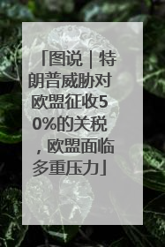 图说｜特朗普威胁对欧盟征收50%的关税，欧盟面临多重压力