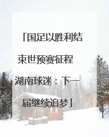 国足以胜利结束世预赛征程 湖南球迷：下一届继续追梦