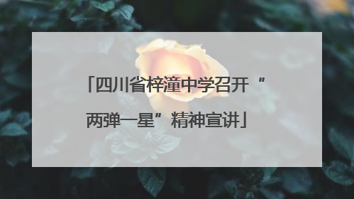四川省梓潼中学召开“两弹一星”精神宣讲
