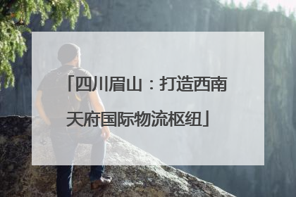 四川眉山：打造西南天府国际物流枢纽
