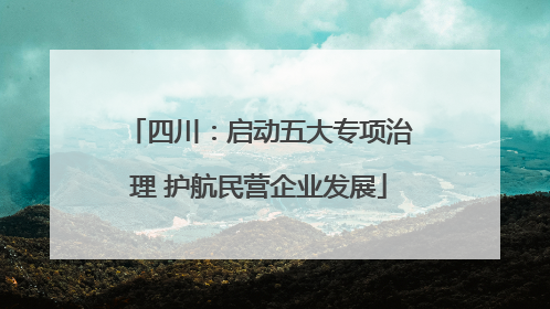 四川：启动五大专项治理 护航民营企业发展