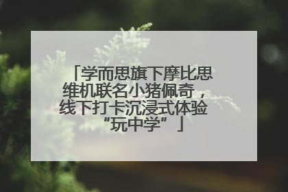 学而思旗下摩比思维机联名小猪佩奇，线下打卡沉浸式体验“玩中学”