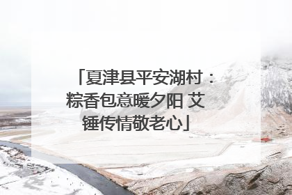 夏津县平安湖村：粽香包意暖夕阳 艾锤传情敬老心