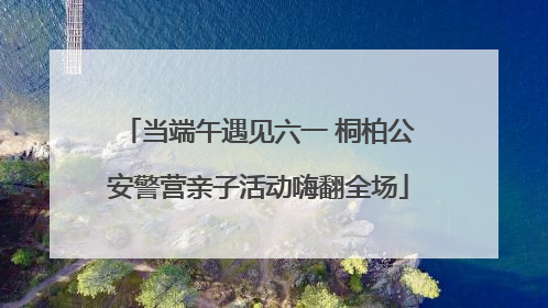 当端午遇见六一 桐柏公安警营亲子活动嗨翻全场
