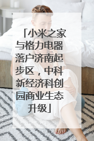 小米之家与格力电器落户济南起步区，中科新经济科创园商业生态升级