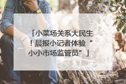 小菜场关系大民生！晨报小记者体验“小小市场监管员”