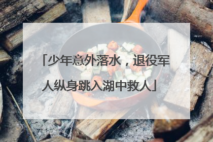 少年意外落水，退役军人纵身跳入湖中救人