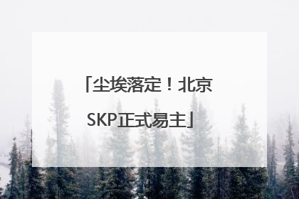 尘埃落定！北京SKP正式易主