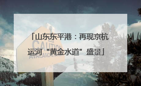山东东平港：再现京杭运河“黄金水道”盛景