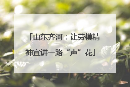 山东齐河：让劳模精神宣讲一路“声”花