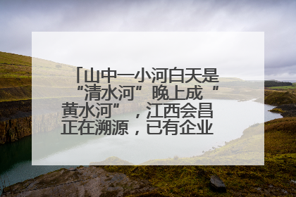 山中一小河白天是“清水河”晚上成“黄水河”，江西会昌正在溯源，已有企业被要求停工