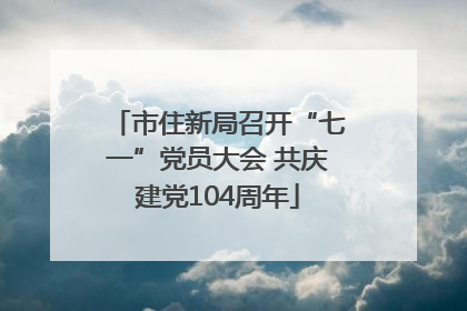 市住新局召开“七一”党员大会 共庆建党104周年