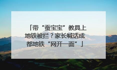 带“蚕宝宝”教具上地铁被拦？家长喊话成都地铁“网开一面”