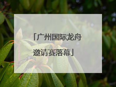 广州国际龙舟邀请赛落幕