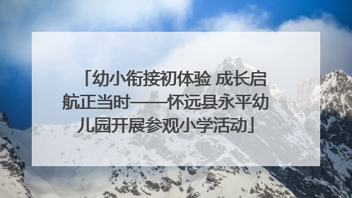 幼小衔接初体验 成长启航正当时——怀远县永平幼儿园开展参观小学活动