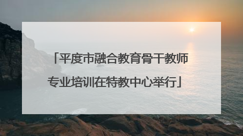 平度市融合教育骨干教师专业培训在特教中心举行