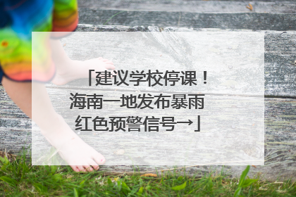建议学校停课！海南一地发布暴雨红色预警信号→