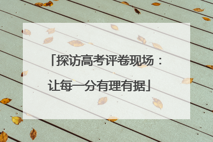 探访高考评卷现场：让每一分有理有据