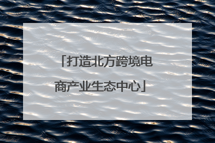 打造北方跨境电商产业生态中心