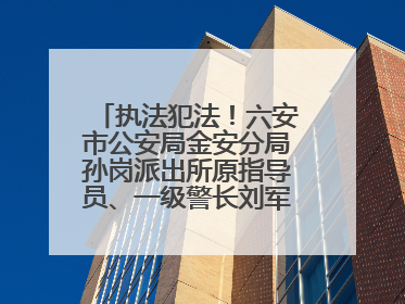 执法犯法！六安市公安局金安分局孙岗派出所原指导员、一级警长刘军被“双开”