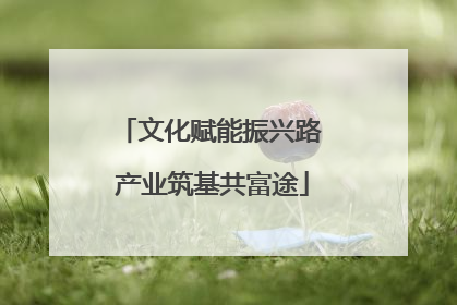 文化赋能振兴路 产业筑基共富途
