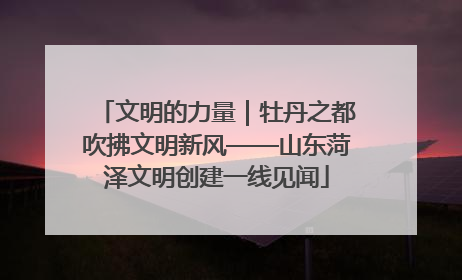 文明的力量｜牡丹之都吹拂文明新风——山东菏泽文明创建一线见闻