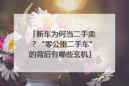 新车为何当二手卖？“零公里二手车”的背后有哪些玄机
