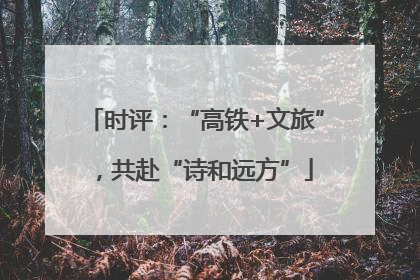 时评：“高铁+文旅”，共赴“诗和远方”
