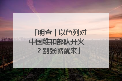 明查｜以色列对中国维和部队开火？别张嘴就来
