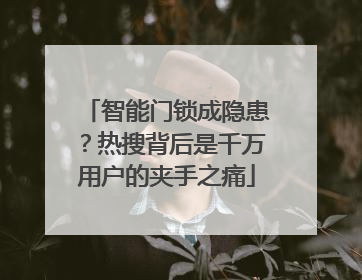 智能门锁成隐患？热搜背后是千万用户的夹手之痛