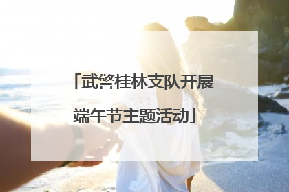 武警桂林支队开展端午节主题活动