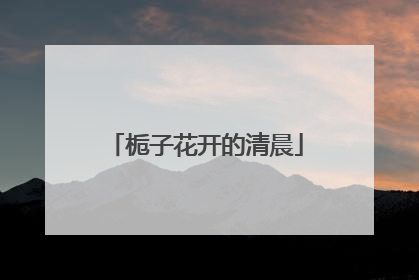 栀子花开的清晨