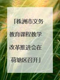株洲市义务教育课程教学改革推进会在荷塘区召开