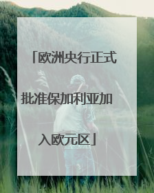 欧洲央行正式批准保加利亚加入欧元区